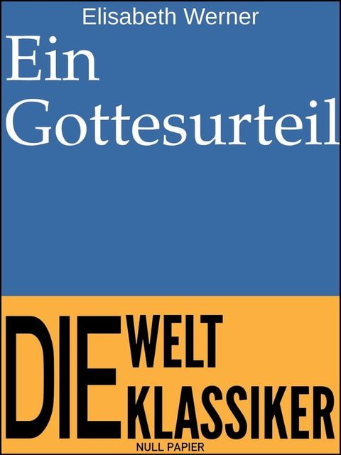 Ein Gottesurteil(Kobo/電子書)