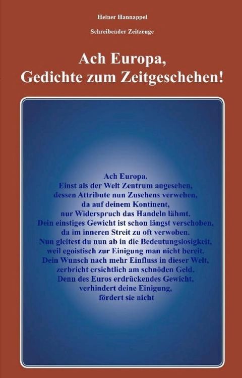 Ach Europa,Gedichte zum Zeitgeschehen!(Kobo/電子書)