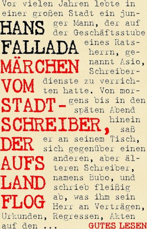 M&auml;rchen vom Stadtschreiber, der aufs Land flog(Kobo/電子書)