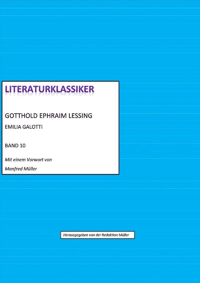  Gotthold Ephraim Lessing – Emilia Galotti(Kobo/電子書)