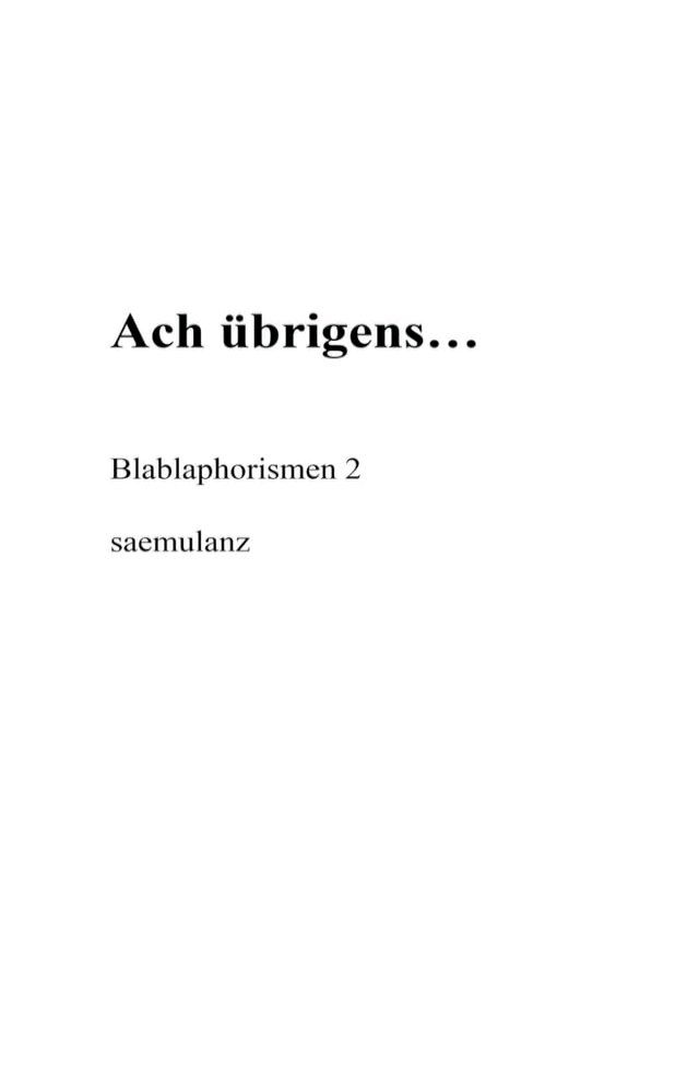  Ach, &uuml;brigens…(Kobo/電子書)