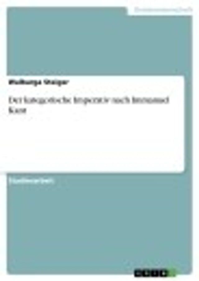  Der kategorische Imperativ nach Immanuel Kant(Kobo/電子書)