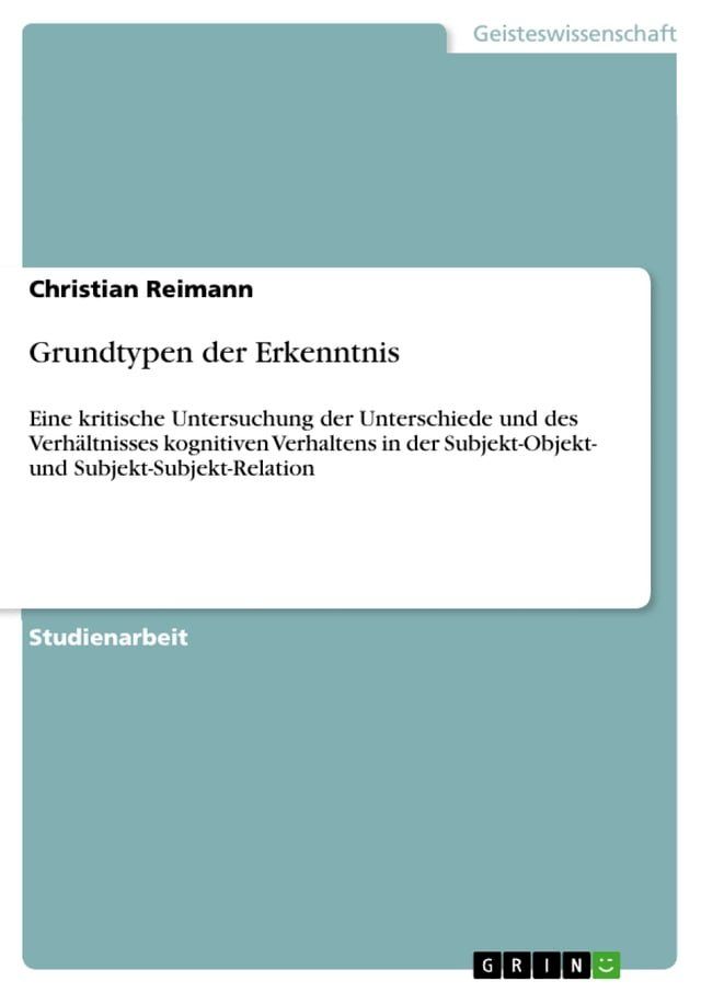  Grundtypen der Erkenntnis(Kobo/電子書)