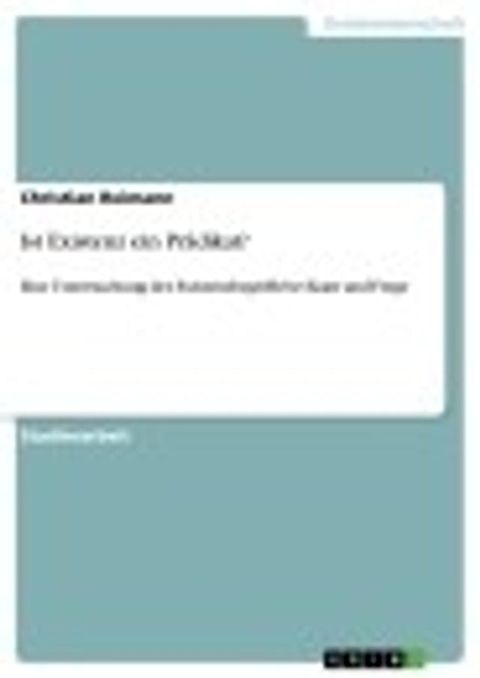 Ist Existenz ein Pr&auml;dikat?(Kobo/電子書)