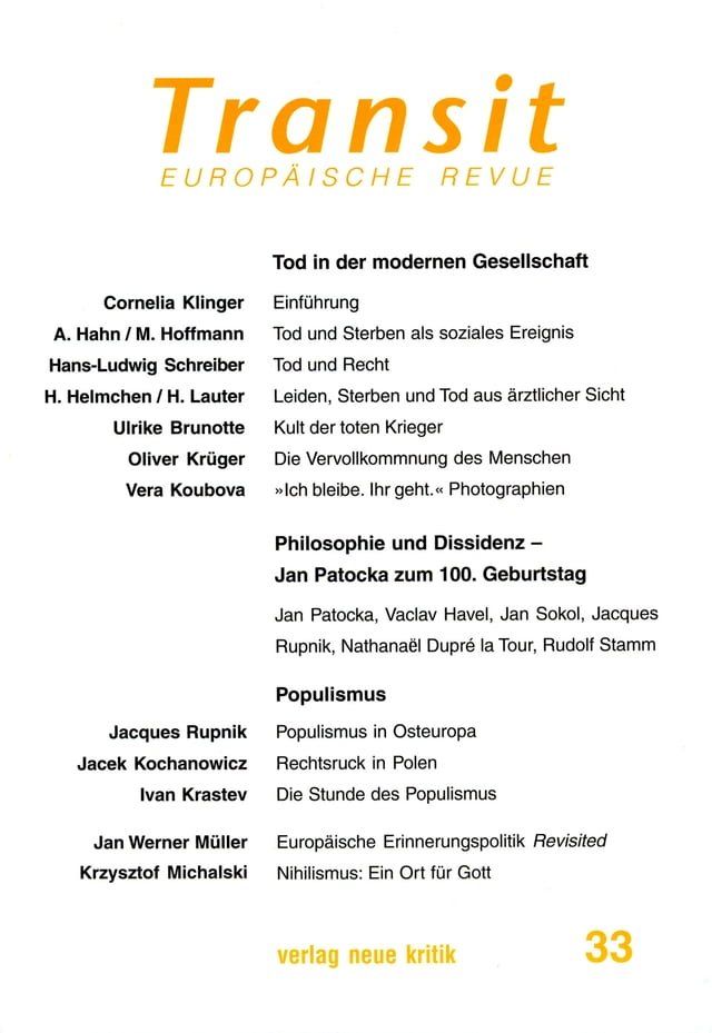  Transit 33. Europäische Revue(Kobo/電子書)