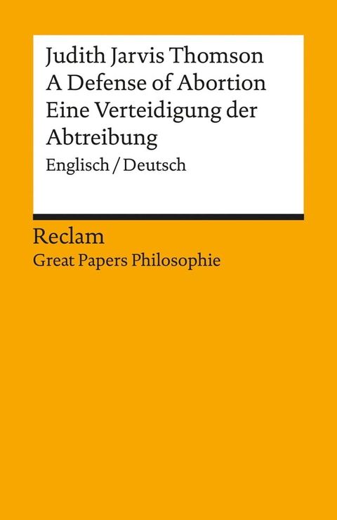 A Defense of Abortion / Eine Verteidigung der Abtreibung (Englisch/Deutsch)(Kobo/電子書)