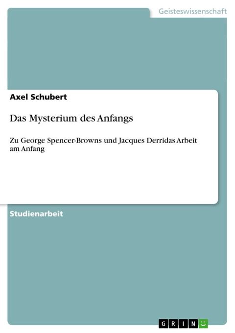 Das Mysterium des Anfangs(Kobo/電子書)