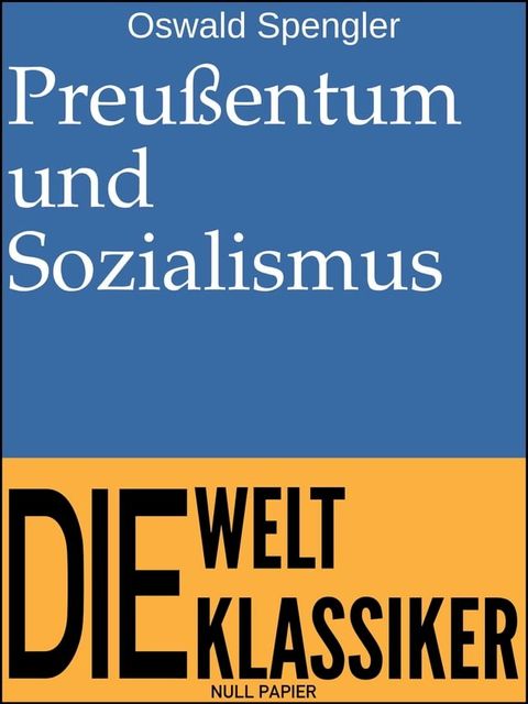 Preußentum und Sozialismus(Kobo/電子書)