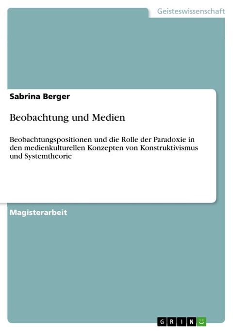 Beobachtung und Medien(Kobo/電子書)