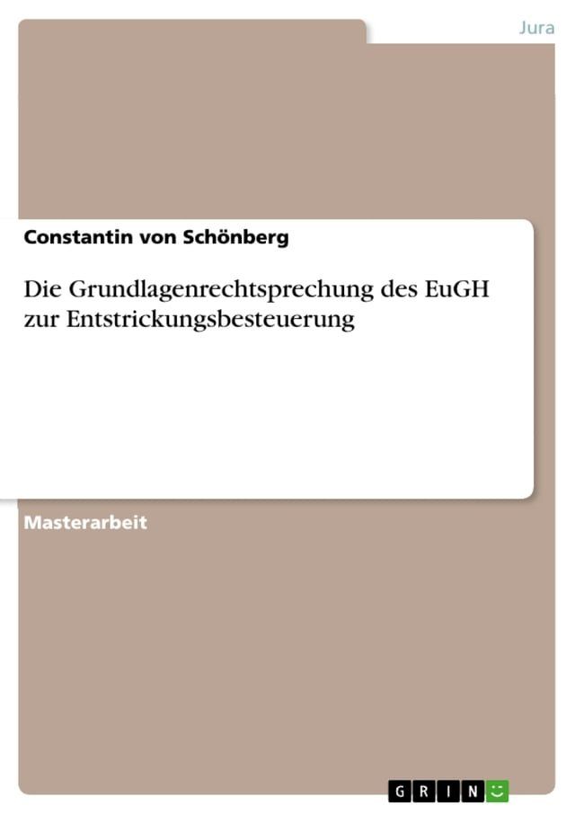  Die Grundlagenrechtsprechung des EuGH zur Entstrickungsbesteuerung(Kobo/電子書)