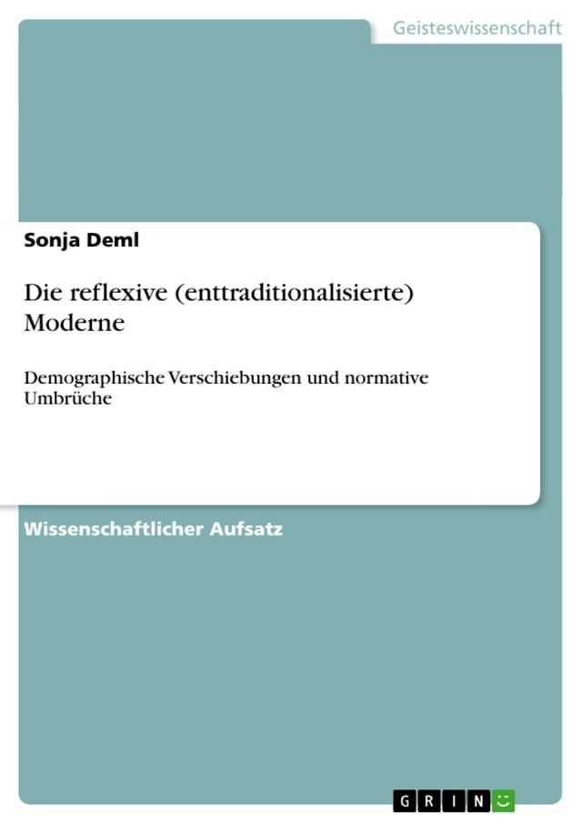  Die reflexive (enttraditionalisierte) Moderne(Kobo/電子書)