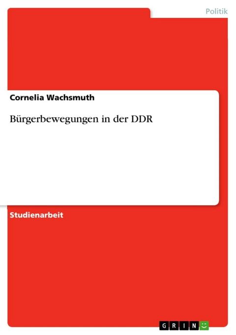 Bürgerbewegungen in der DDR(Kobo/電子書)