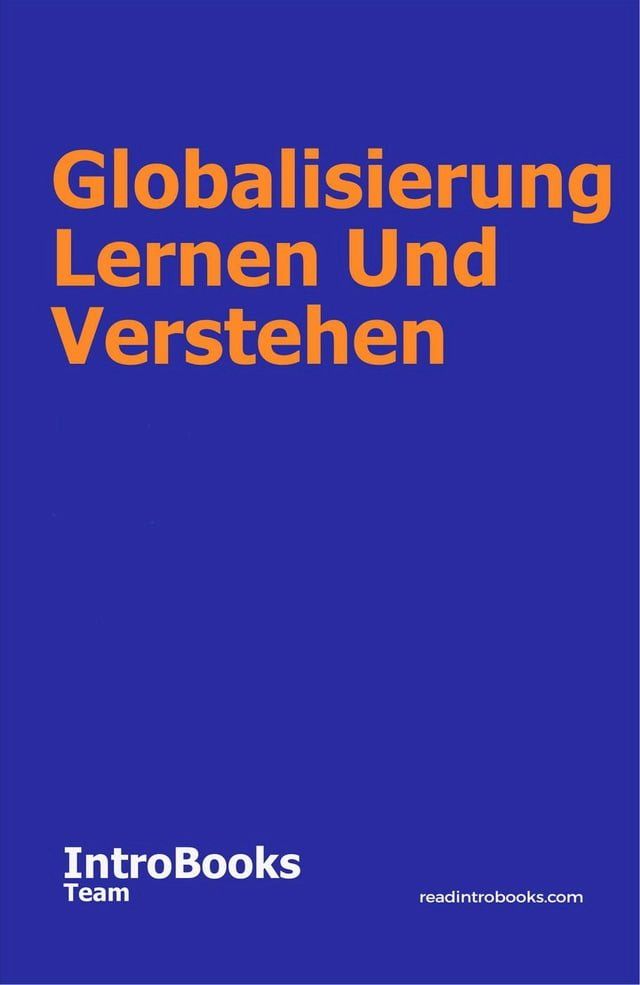  Globalisierung Lernen Und Verstehen(Kobo/電子書)