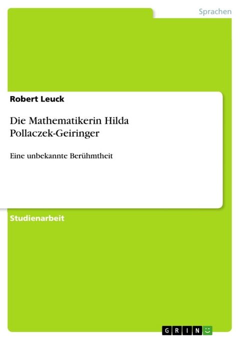 Die Mathematikerin Hilda Pollaczek-Geiringer(Kobo/電子書)