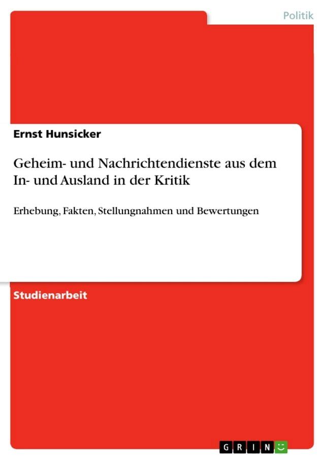  Geheim- und Nachrichtendienste aus dem In- und Ausland in der Kritik(Kobo/電子書)