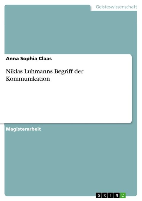 Niklas Luhmanns Begriff der Kommunikation(Kobo/電子書)