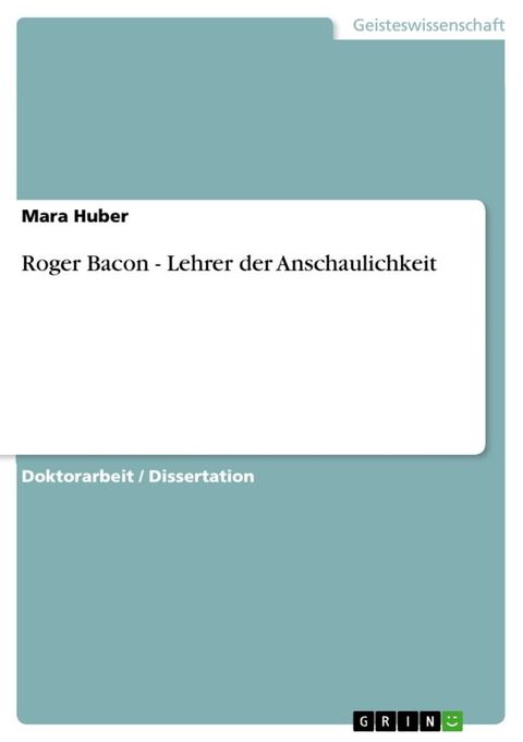 Roger Bacon - Lehrer der Anschaulichkeit(Kobo/電子書)