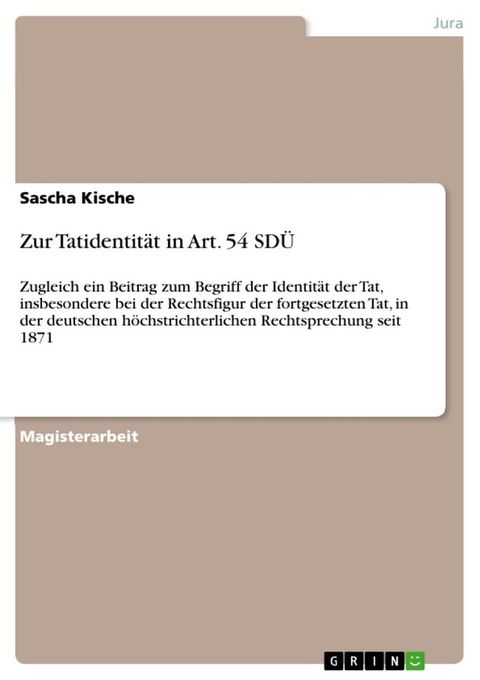 Zur Tatidentit&auml;t in Art. 54 SD&Uuml;(Kobo/電子書)