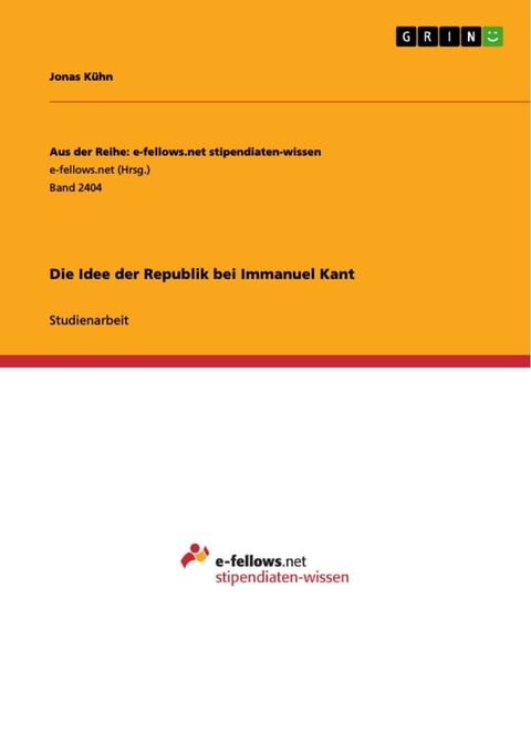 Die Idee der Republik bei Immanuel Kant(Kobo/電子書)