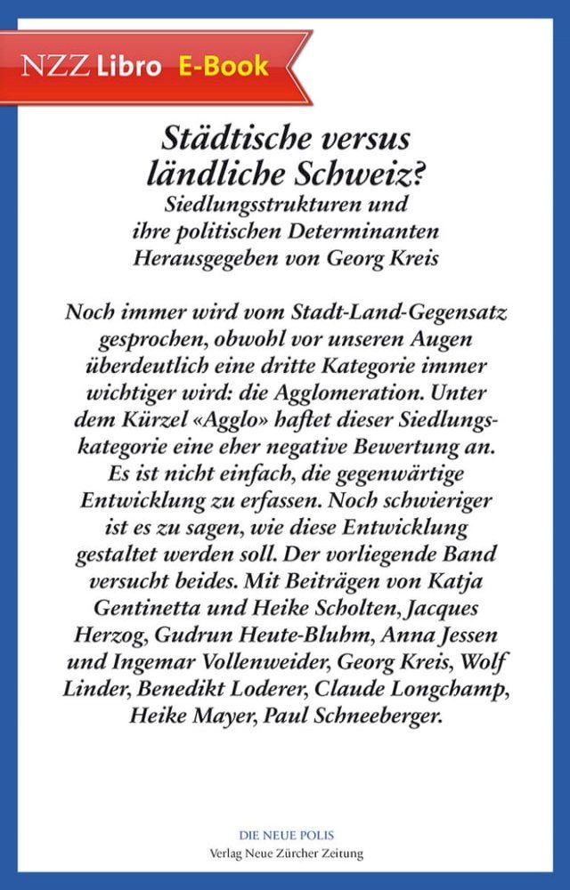  Städtische versus ländliche Schweiz?(Kobo/電子書)