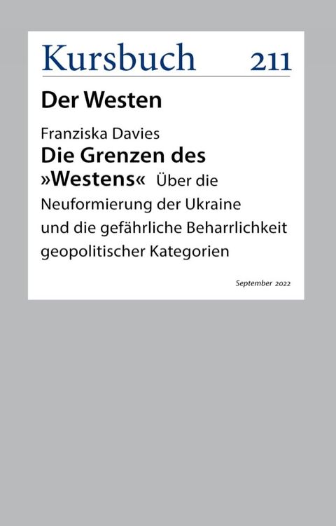 Die Grenzen des "Westens"(Kobo/電子書)