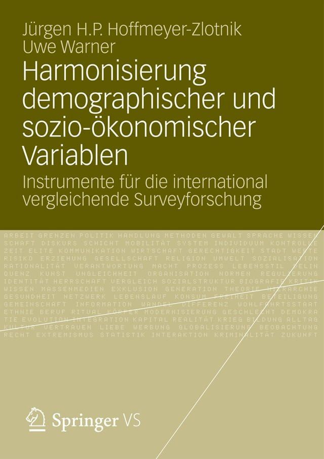  Harmonisierung demographischer und sozio-&ouml;konomischer Variablen(Kobo/電子書)