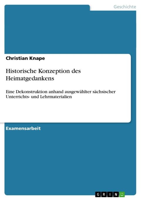 Historische Konzeption des Heimatgedankens(Kobo/電子書)