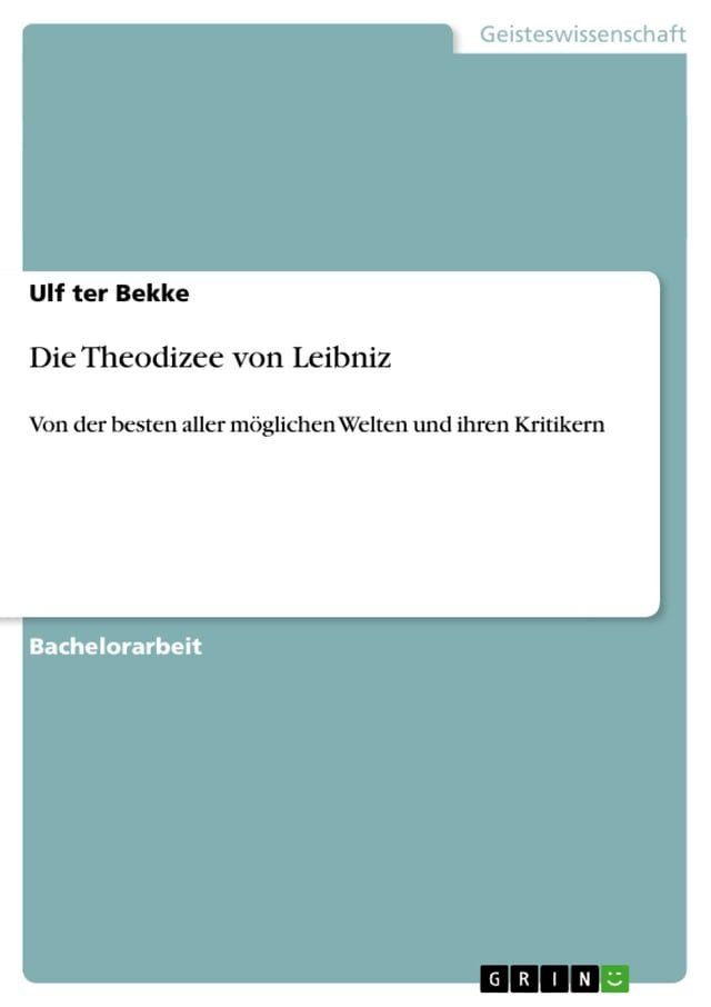  Die Theodizee von Leibniz(Kobo/電子書)