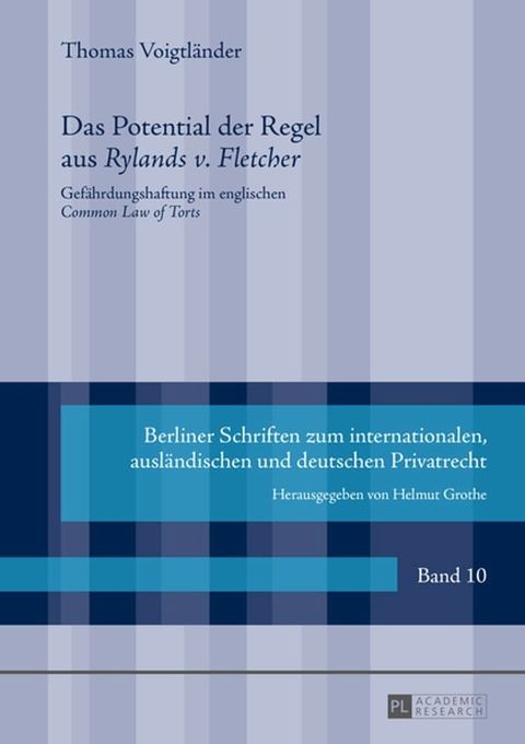 Das Potential der Regel aus «Rylands v. Fletcher»(Kobo/電子書)