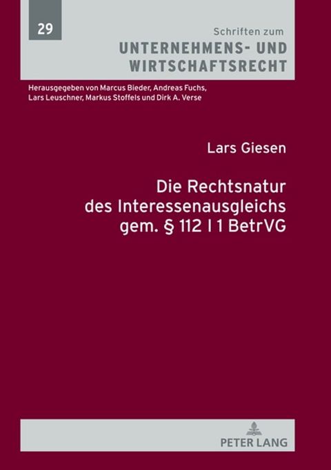 Die Rechtsnatur des Interessenausgleichs gem. § 112 I 1 BetrVG(Kobo/電子書)