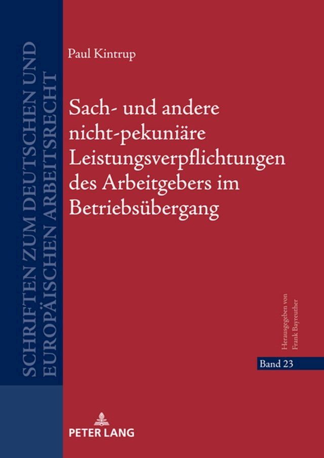  Sach- und andere nicht-pekuniaere Leistungsverpflichtungen des Arbeitgebers im Betriebsuebergang(Kobo/電子書)