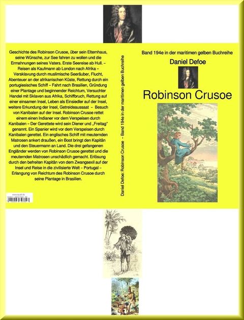 Daniel Defoe: Robinson Crusoe – Band 194 in der maritimen gelben Buchreihe – bei J&uuml;rgen Ruszkowski(Kobo/電子書)