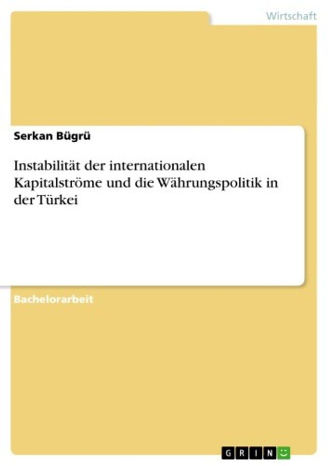  Instabilit&auml;t der internationalen Kapitalstr&ouml;me und die W&auml;hrungspolitik in der T&uuml;rkei(Kobo/電子書)