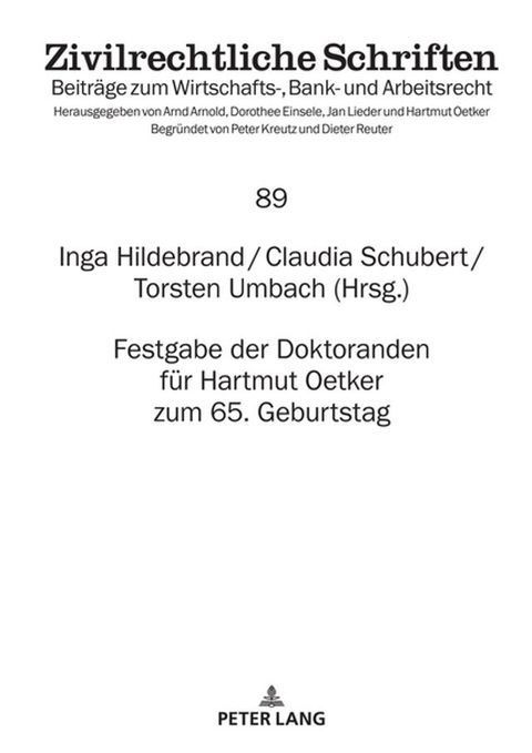 Festgabe der Doktoranden fuer Hartmut Oetker zum 65. Geburtstag(Kobo/電子書)