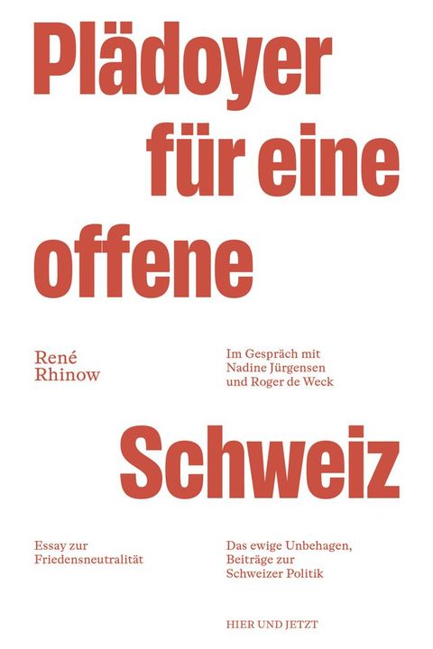 Plädoyer für eine offene Schweiz