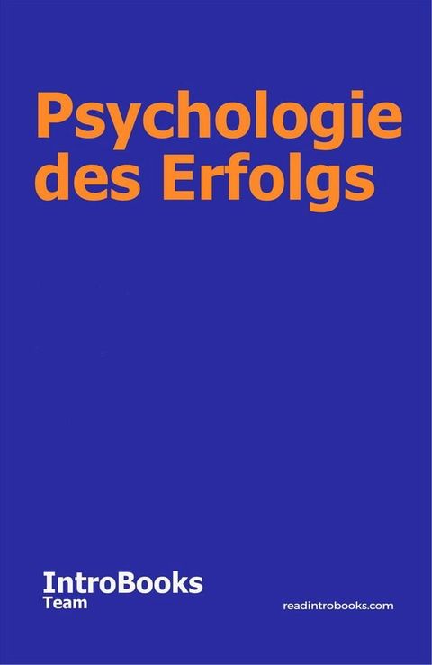 Psychologie des Erfolgs(Kobo/電子書)