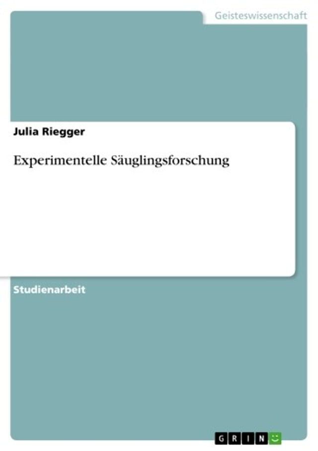  Experimentelle Säuglingsforschung(Kobo/電子書)