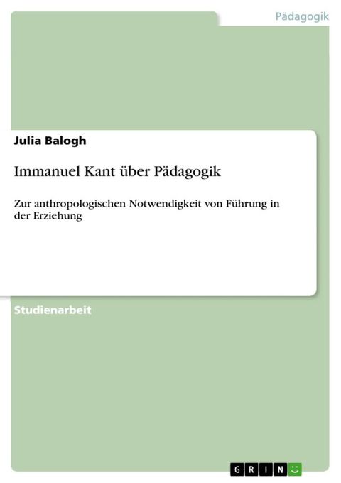 Immanuel Kant über Pädagogik(Kobo/電子書)