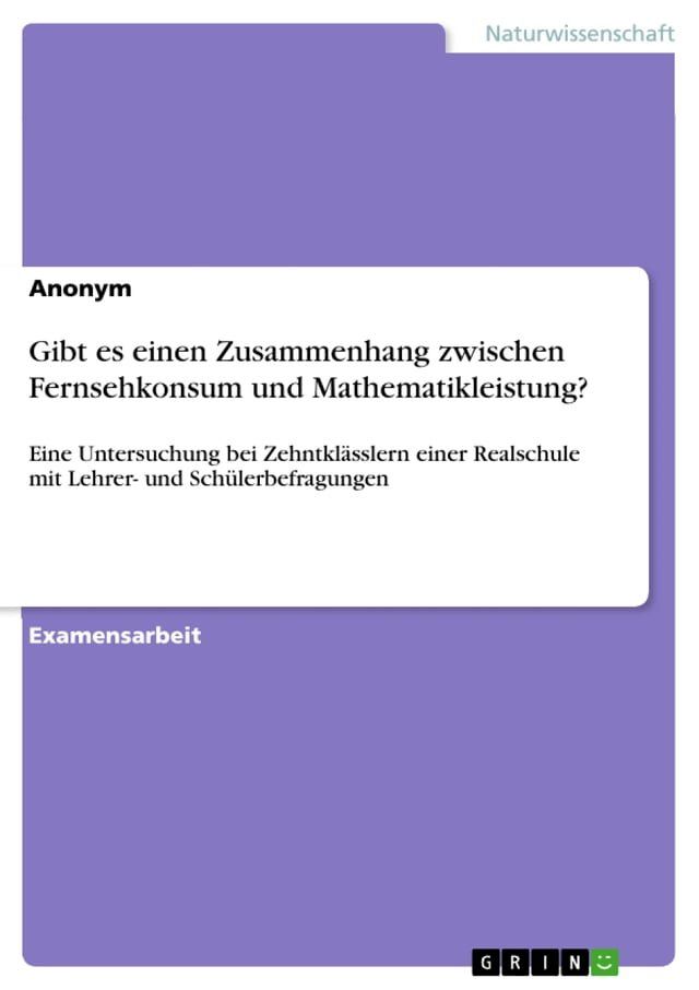  Gibt es einen Zusammenhang zwischen Fernsehkonsum und Mathematikleistung?(Kobo/電子書)