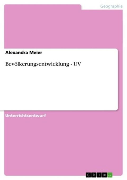 Bevölkerungsentwicklung - UV(Kobo/電子書)