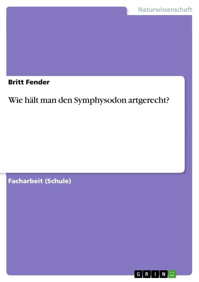  Wie h&auml;lt man den Symphysodon artgerecht?(Kobo/電子書)