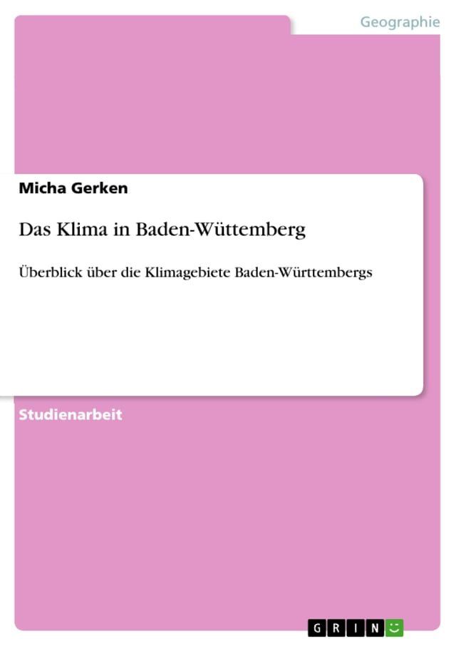  Das Klima in Baden-Wüttemberg(Kobo/電子書)