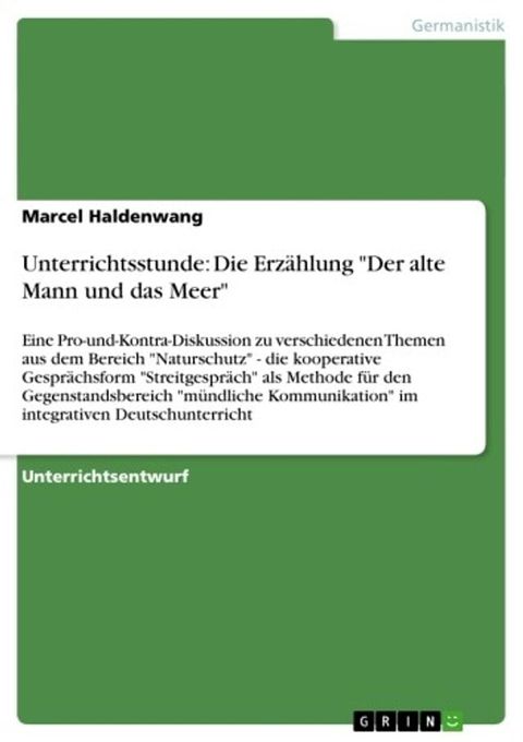 Unterrichtsstunde: Die Erzählung 'Der alte Mann und das Meer'(Kobo/電子書)