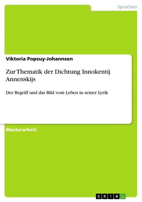 Zur Thematik der Dichtung Innokentij Annenskijs(Kobo/電子書)