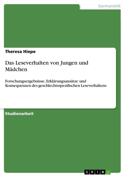 Das Leseverhalten von Jungen und M&auml;dchen(Kobo/電子書)