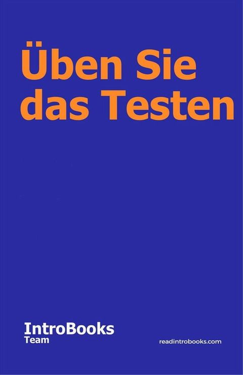 &Uuml;ben Sie das Testen(Kobo/電子書)