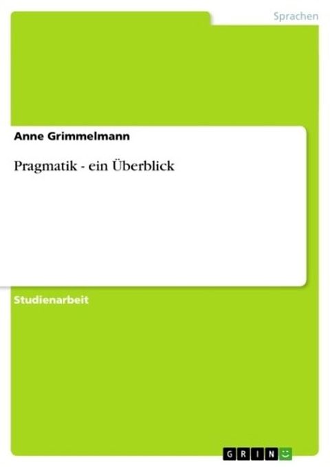 Pragmatik - ein &Uuml;berblick(Kobo/電子書)