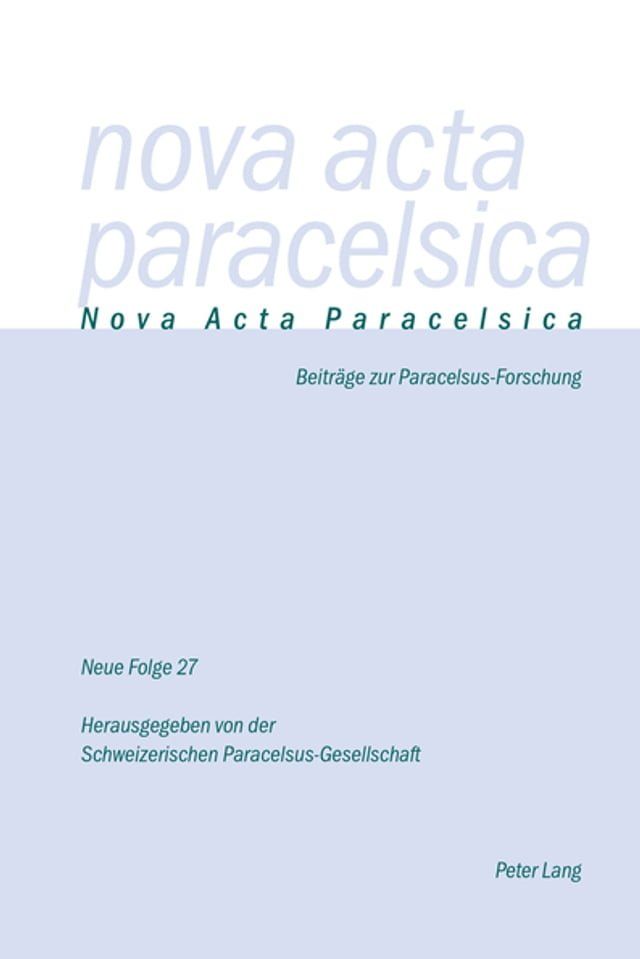  Nova Acta Paracelsica 27/2016(Kobo/電子書)