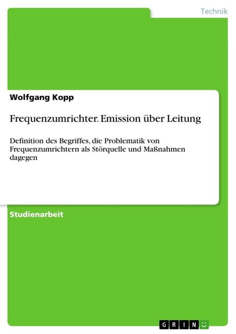 Frequenzumrichter. Emission über Leitung(Kobo/電子書)