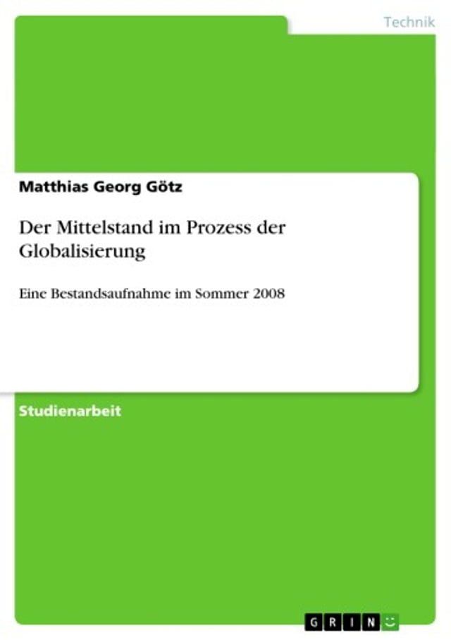  Der Mittelstand im Prozess der Globalisierung(Kobo/電子書)